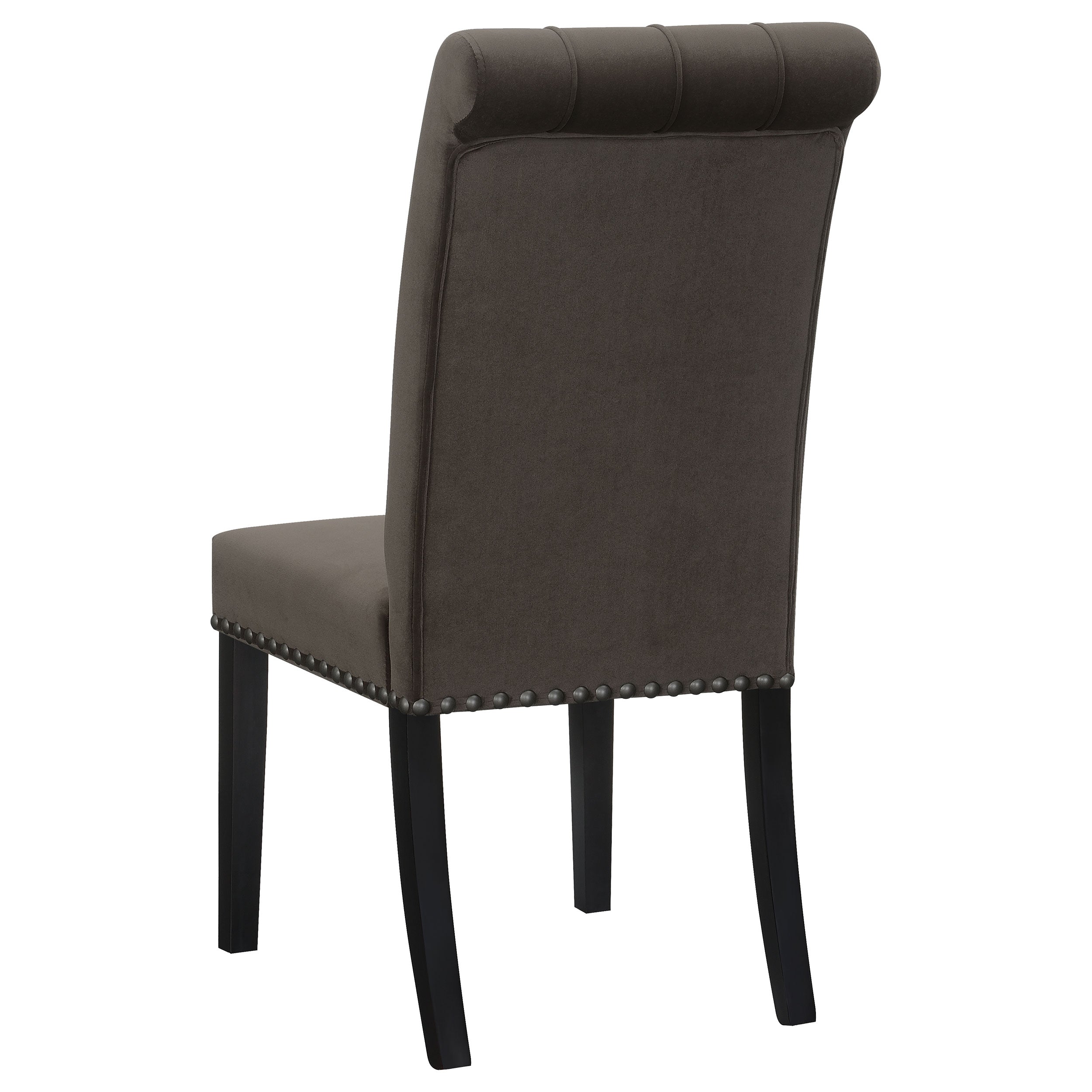 Alana Velvet Upholstered Dining Arm Chair Brown