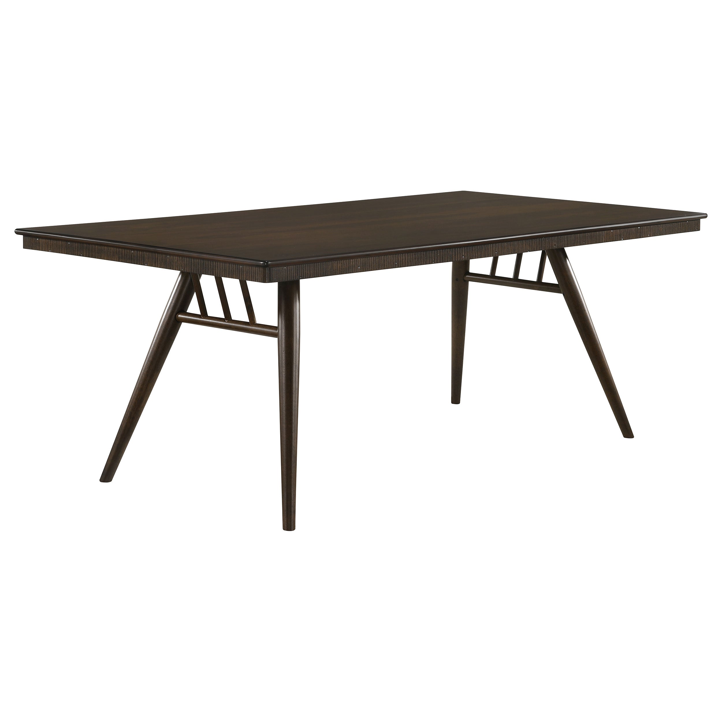 Wes Rectangular Dining Table Set Dark Walnut