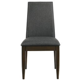 Wes Upholstered Dining Side Chair Dark Walnut (Set of 2)