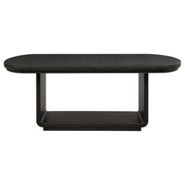 Leandro 78-inch Extension Dining Room Table Burnished Black