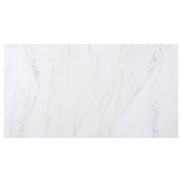 Sherry Rectangular Marble Top Dining Table Set Brown