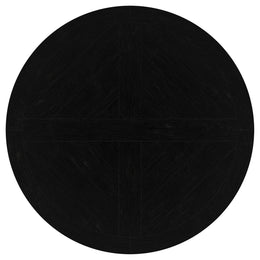 Florence Round 60-inch Pedestal Base Dining Table Black