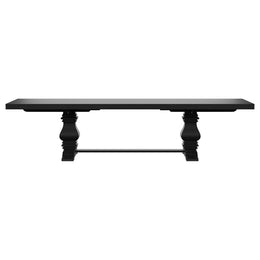 Florence 126-inch Extension Dining Table Distressed Black