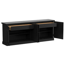 Florence 4-door Dining Sideboard Buffet Cabinet Rustic Honey