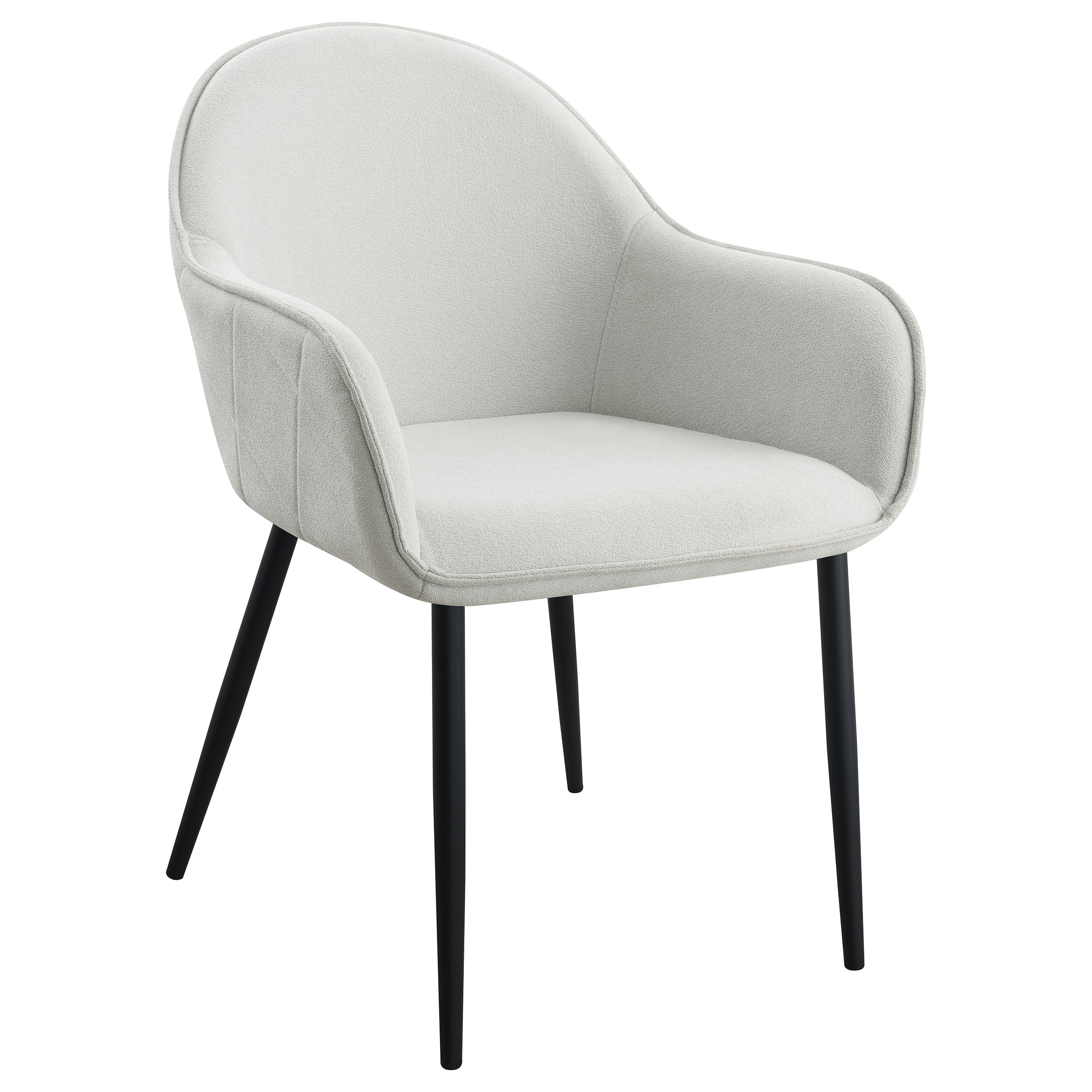 Emma Fabric Upholstered Dining Arm Chair Charcoal (Set of 2)