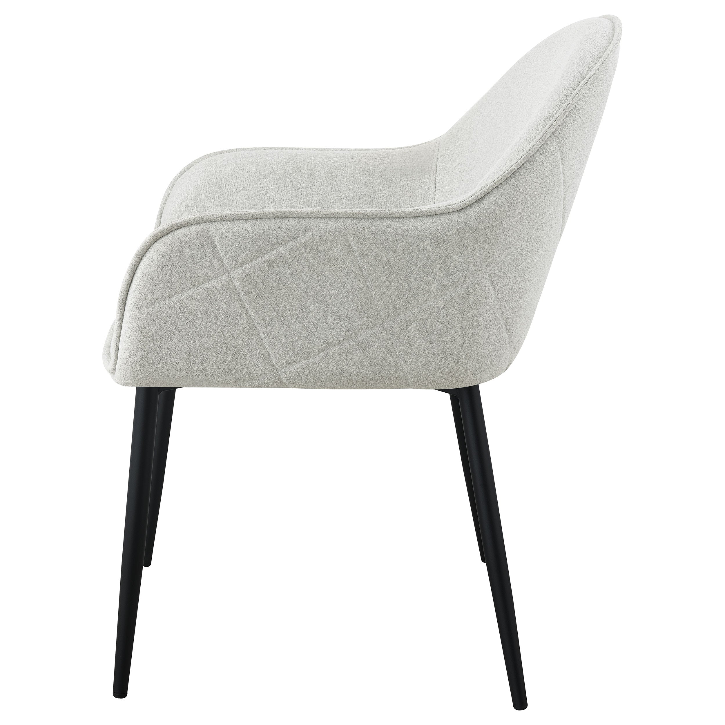 Emma Fabric Upholstered Dining Arm Chair Charcoal (Set of 2)