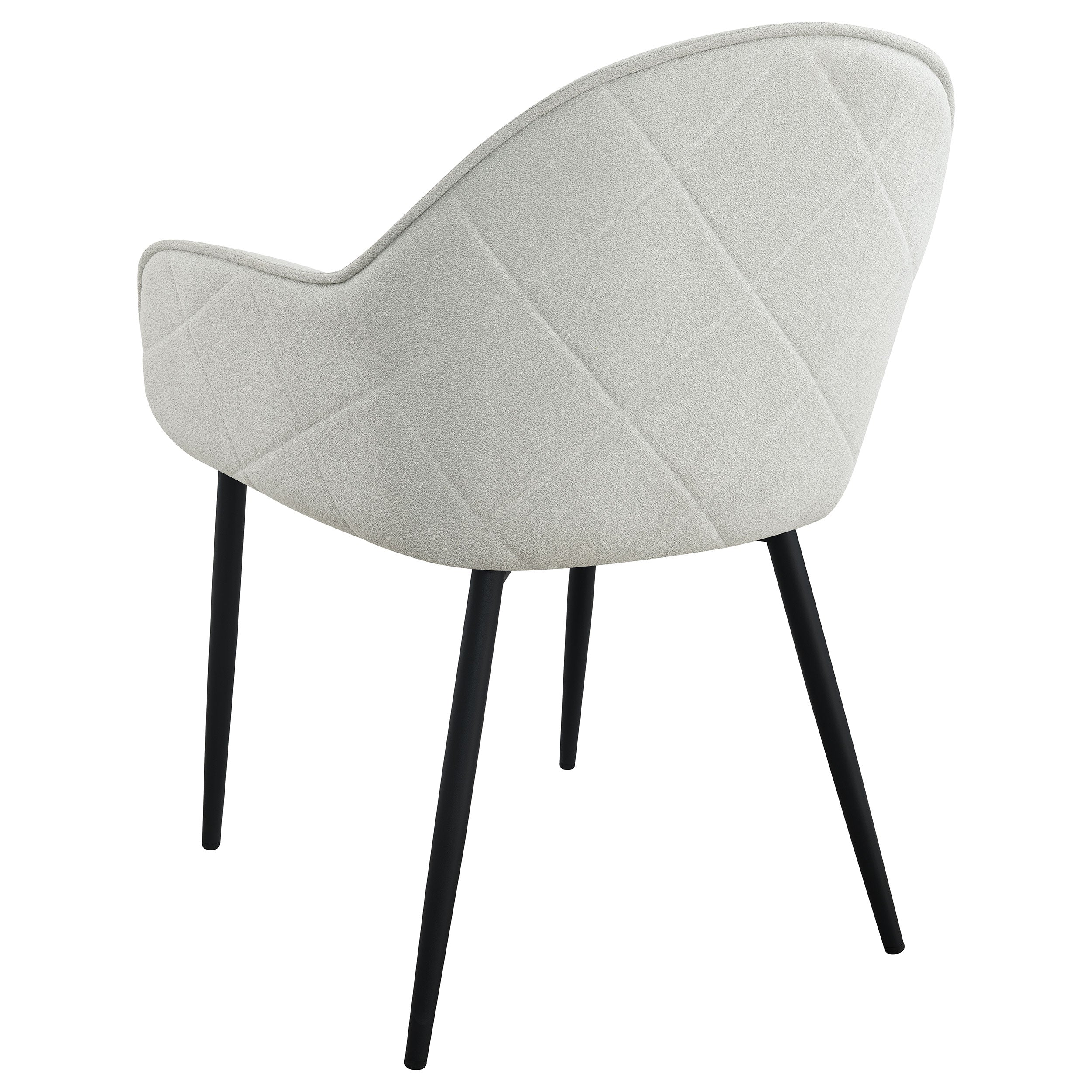 Emma Fabric Upholstered Dining Arm Chair Charcoal (Set of 2)