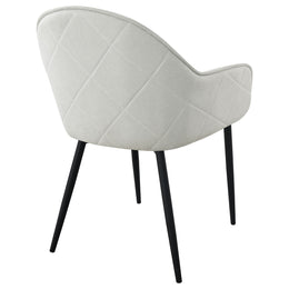Emma Fabric Upholstered Dining Arm Chair Charcoal (Set of 2)