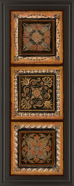 Folk Art Panel Ii By Tava Studios 18X42 Framed Print