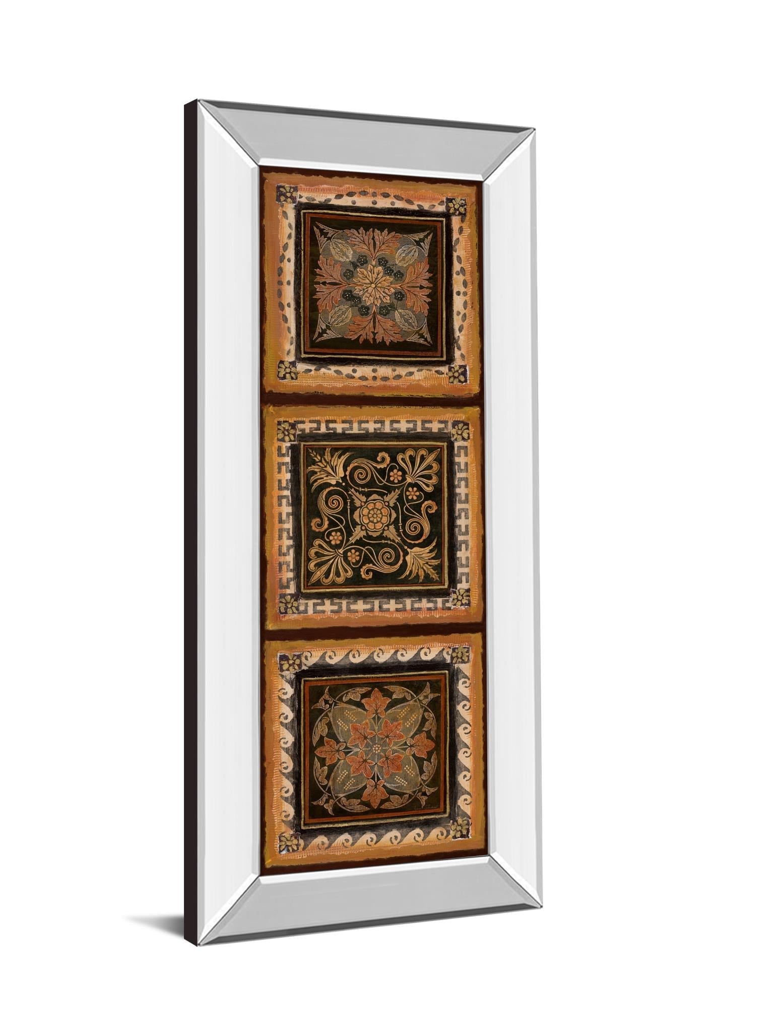 Mirrored Frame Folk Art Panel Ii By Tava Studios 18X42 Mirror Frame Print