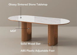 Silvo 79" Table (Glossy White)