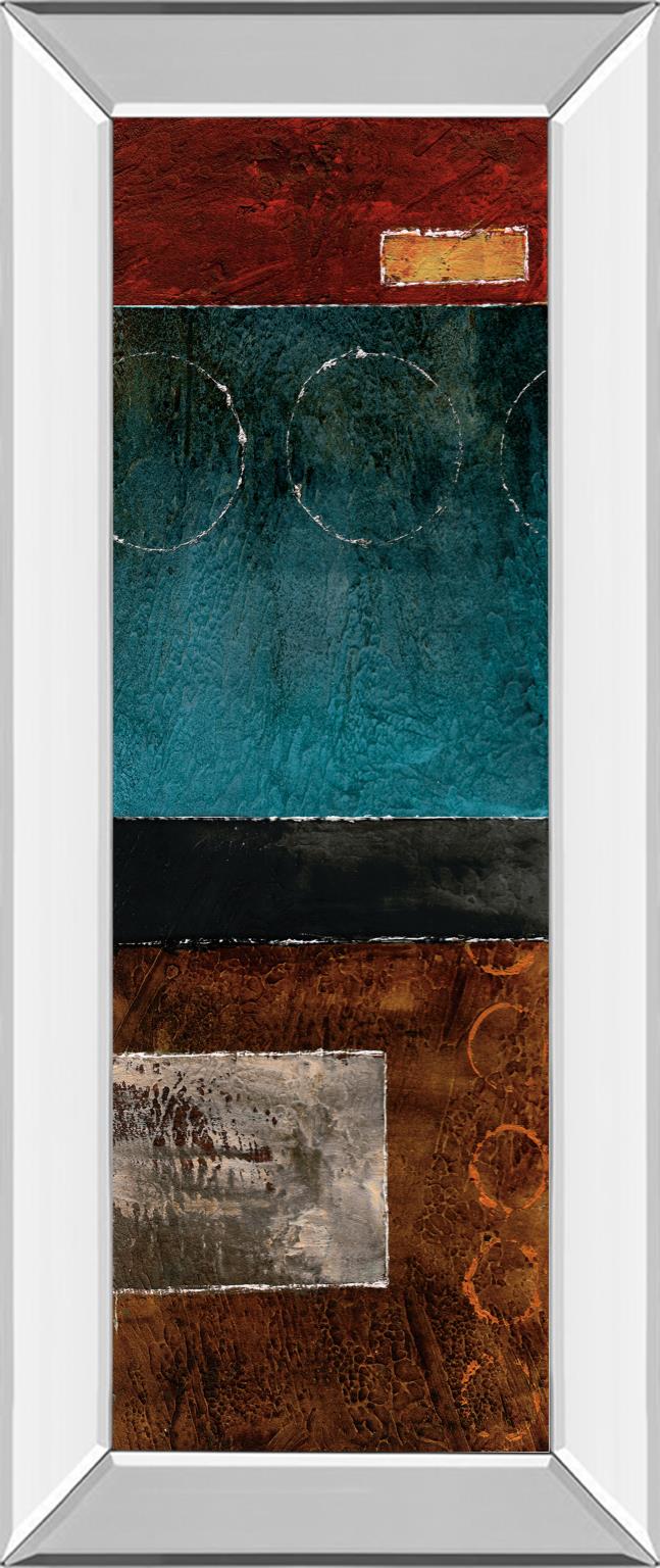 Mirrored Frame Linear I By W.Blake 18X42 Mirror Frame Print