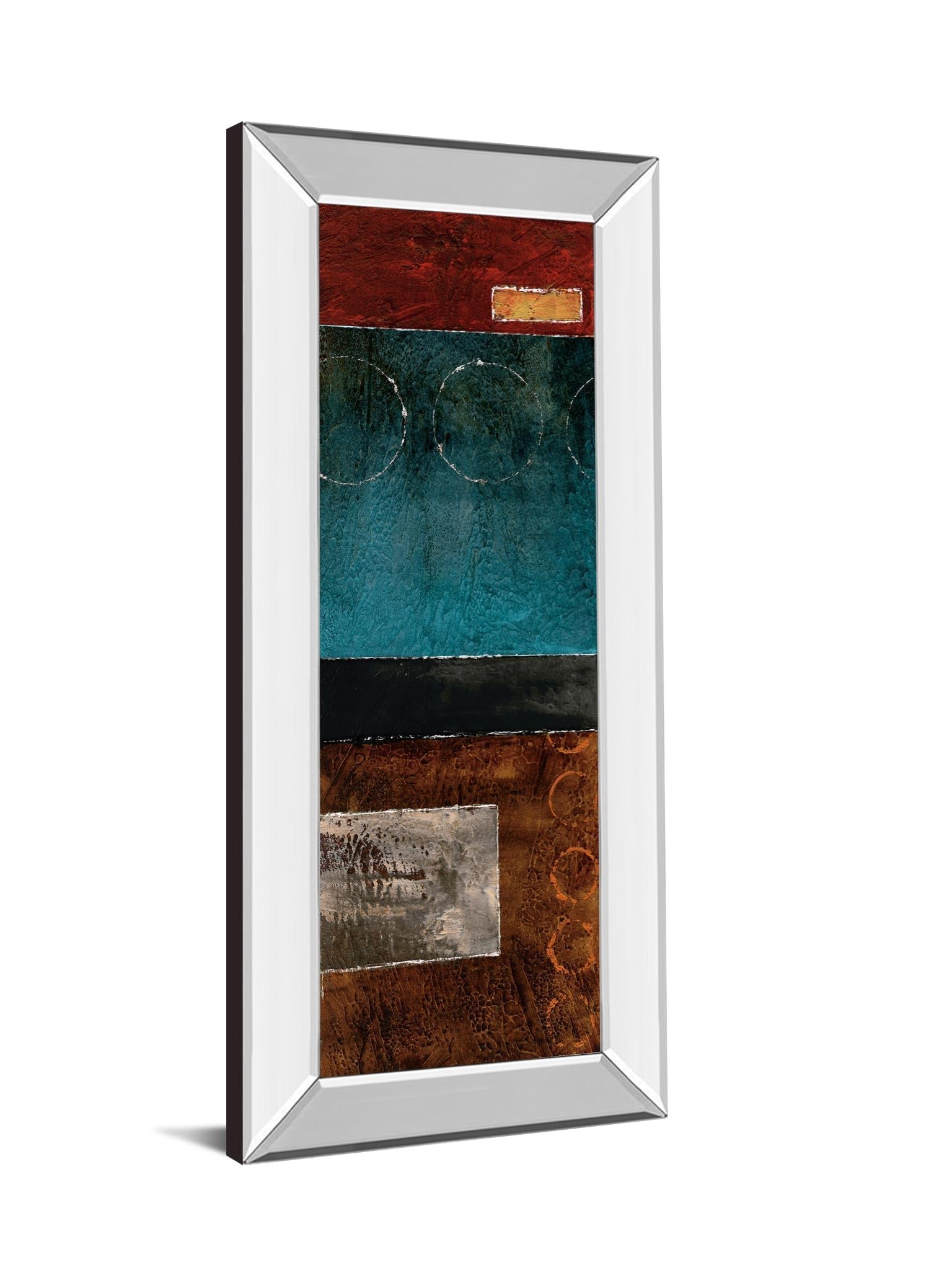 Mirrored Frame Linear I By W.Blake 18X42 Mirror Frame Print