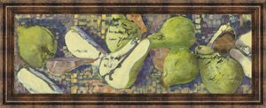 Sparkling Pears I By Silvia Rutledge 18X42 Framed Print