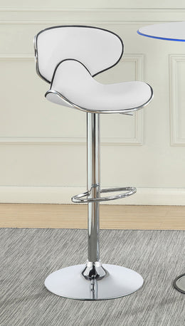 Edenton Upholstered Adjustable Bar Stool Black (Set of 2)