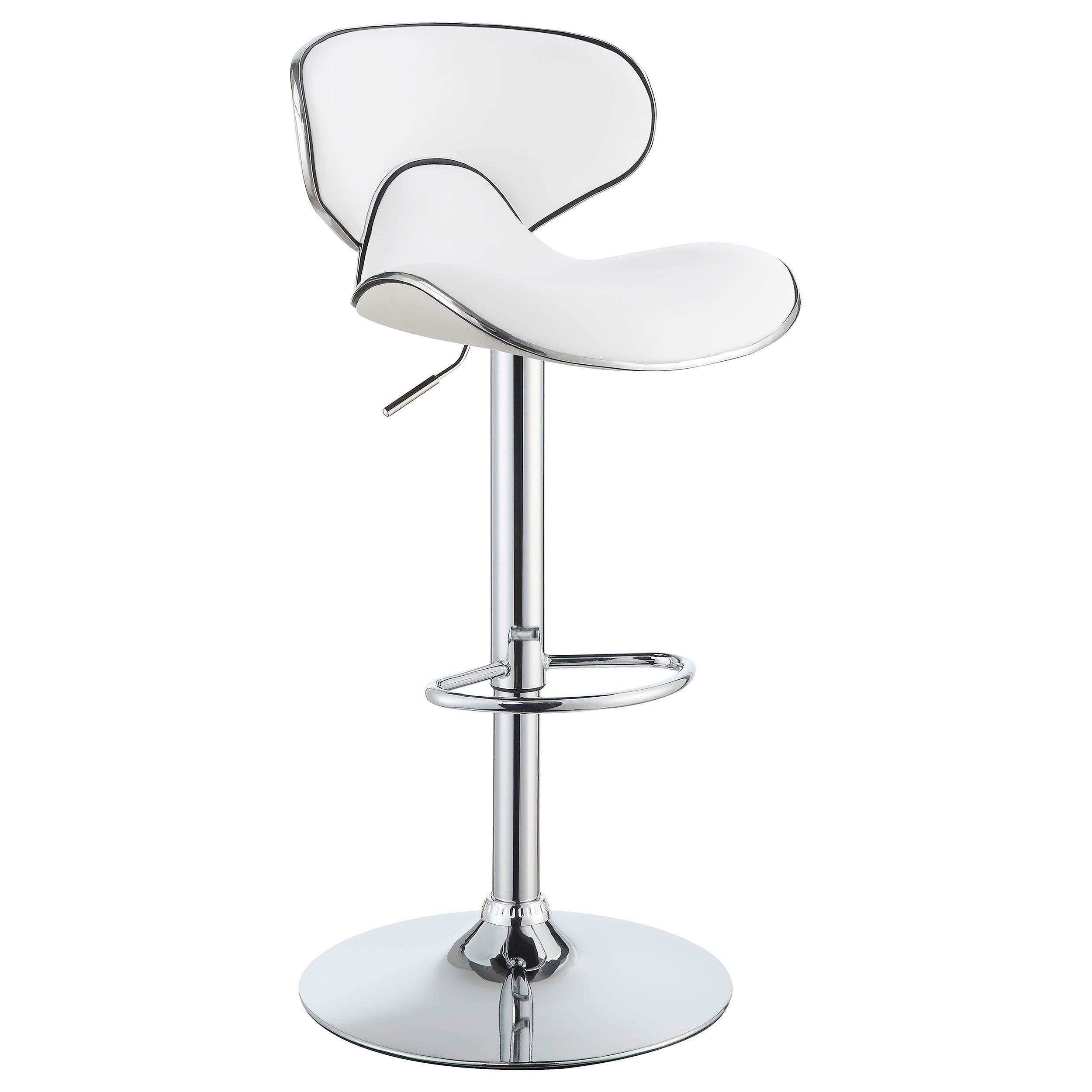 Edenton Upholstered Adjustable Bar Stool Black (Set of 2)