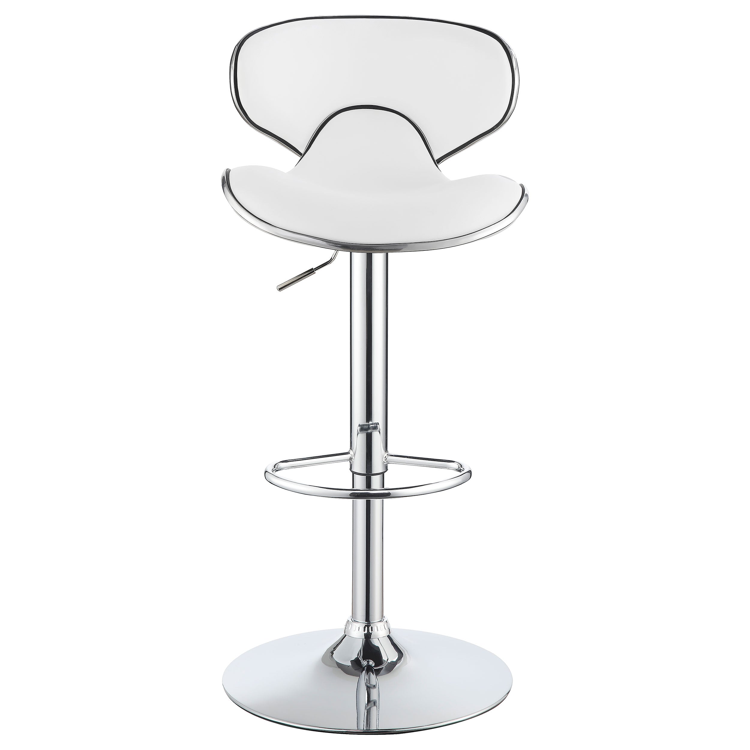 Edenton Upholstered Adjustable Bar Stool Black (Set of 2)
