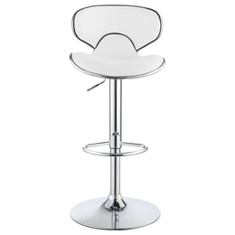 Edenton Upholstered Adjustable Bar Stool Black (Set of 2)