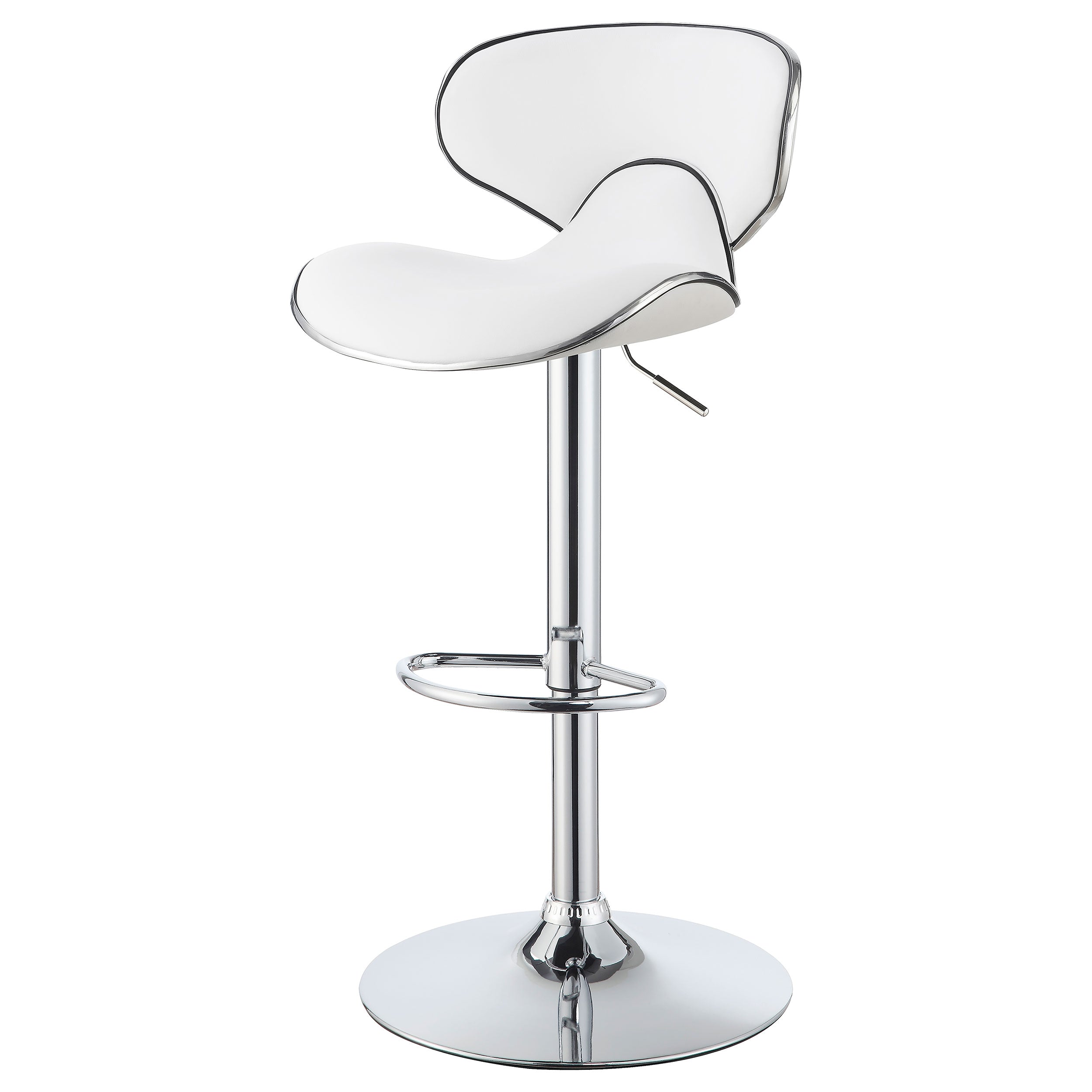 Edenton Upholstered Adjustable Bar Stool Black (Set of 2)