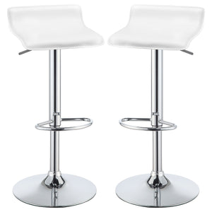 Bidwell Upholstered Adjustable Bar Stool Black (Set of 2)