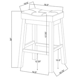 Donald Upholstered Bar Stool Cappuccino (Set of 2)