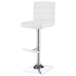 Bianca Upholstered Adjustable Bar Stool Black (Set of 2)