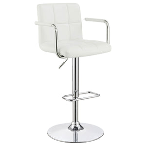 Palomar Adjustable Height Bar Stool Black / White and Chrome