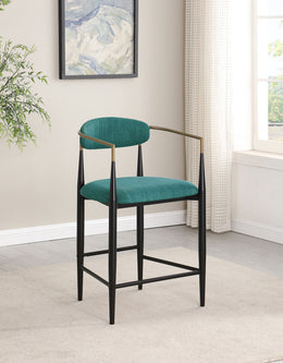 Tina Fabric Upholstered Bar Chair Green (Set of 2)