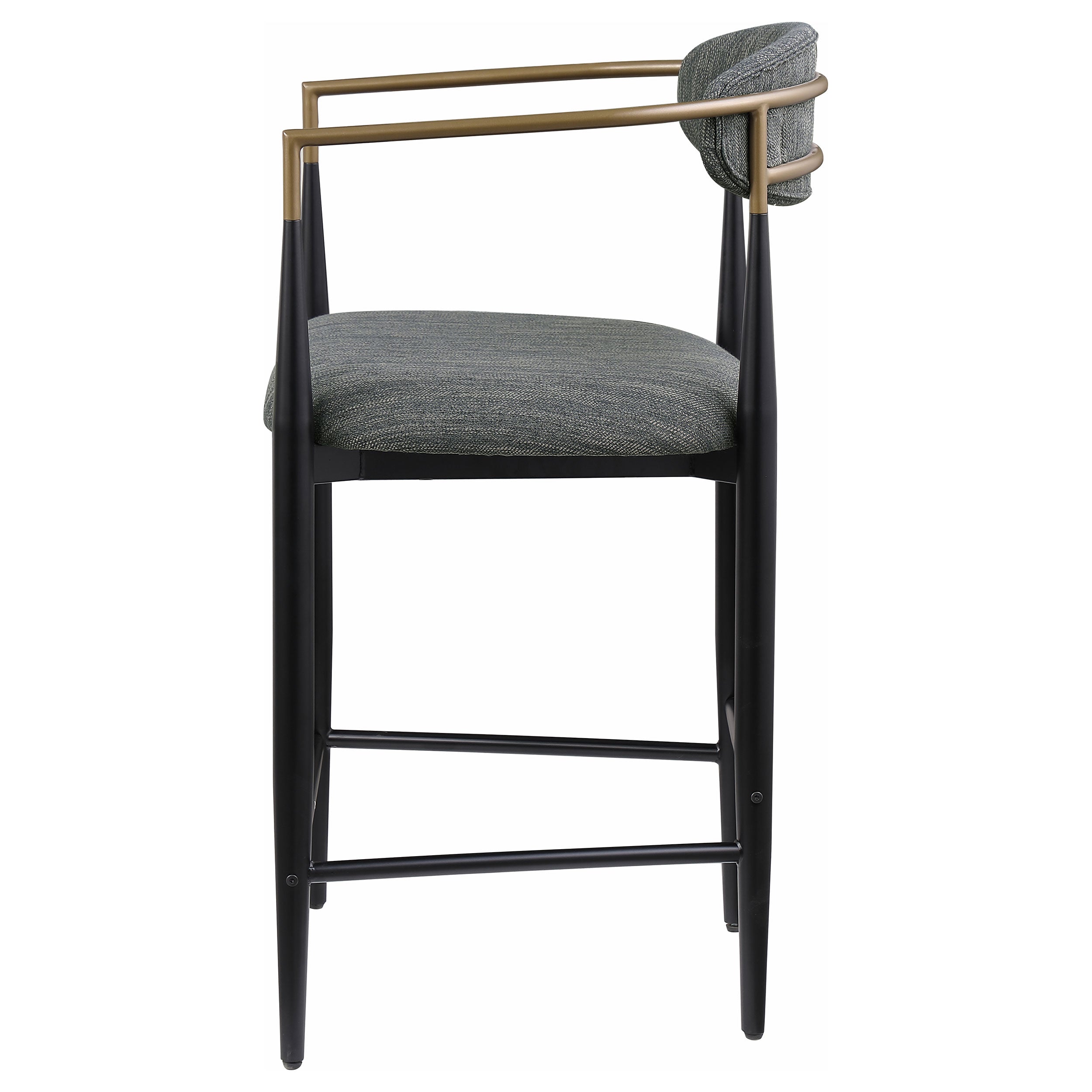 Tina Fabric Upholstered Bar Chair Dark Grey (Set of 2)