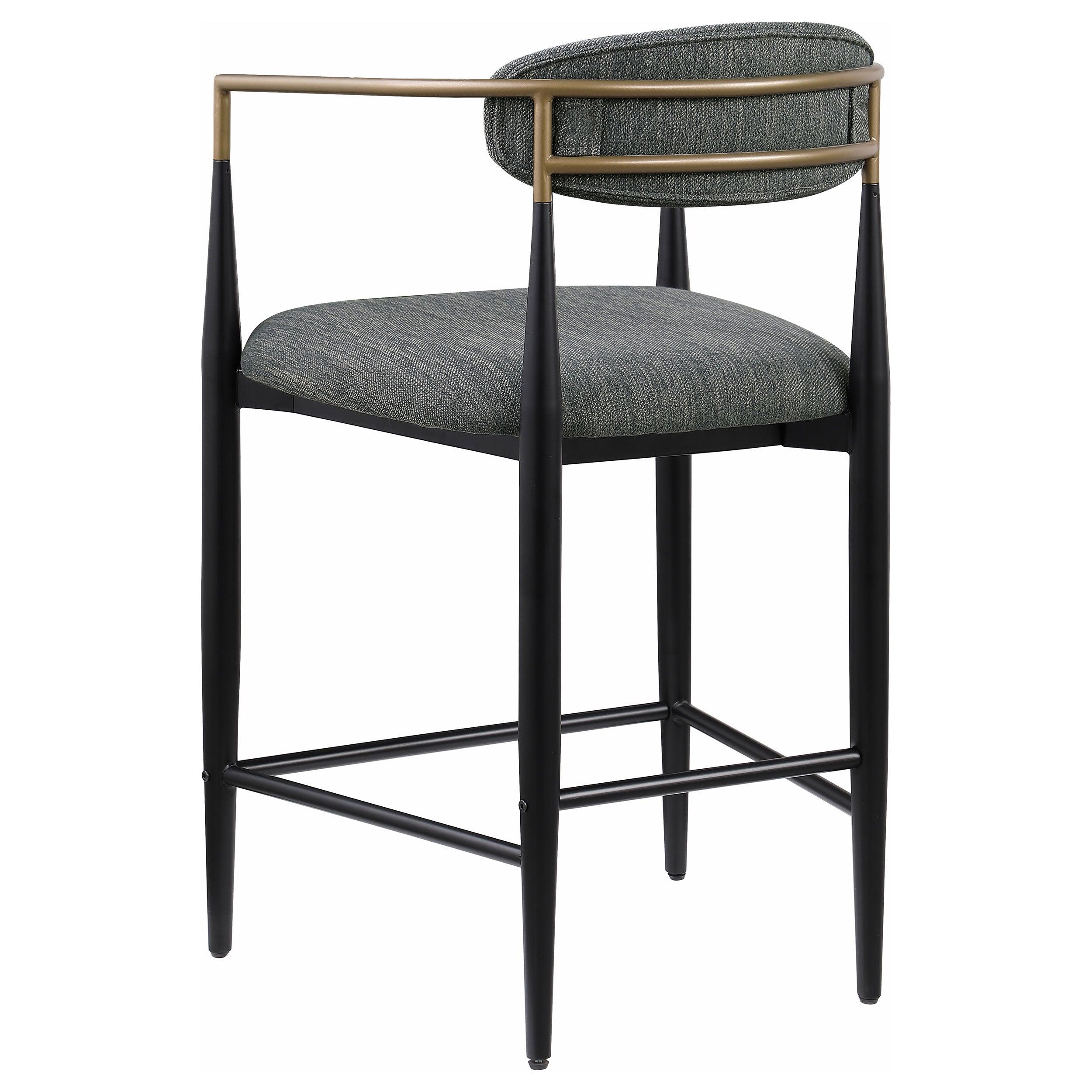 Tina Fabric Upholstered Bar Chair Dark Grey (Set of 2)