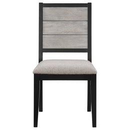 Elodie Wood Dining Side Chair Grey and Black (Set of 2)