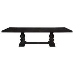 Phelps Rectangular Dining Table Set Distressed Noir