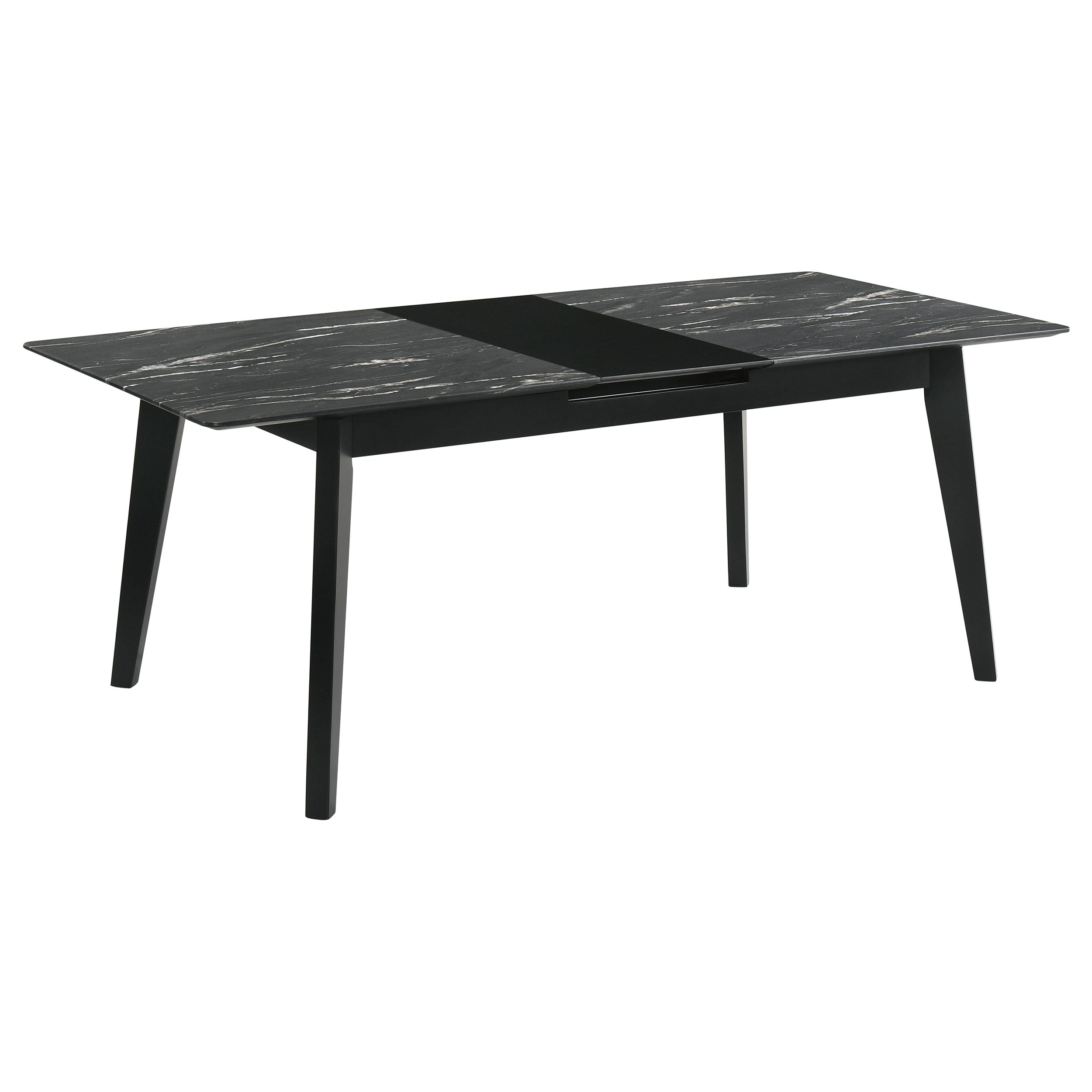 Crestmont Extension Leaf Dining Table Set Black