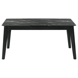Crestmont Extension Leaf Dining Table Set Black