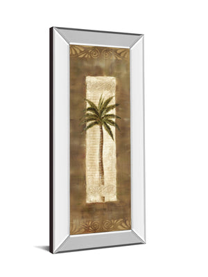 Mirrored Frame Scroll Palm Ii By Carol Robinson 18X42 Mirror Frame Print