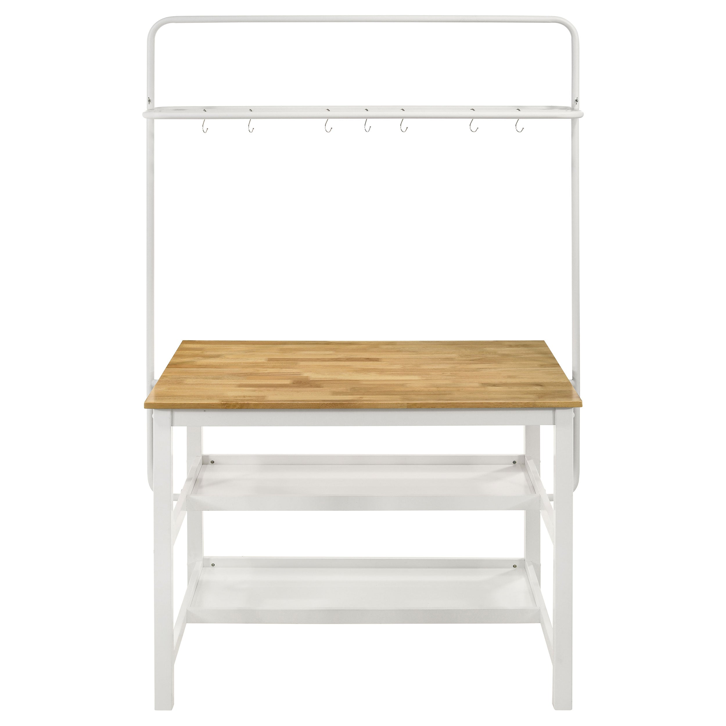 Edgeworth Kitchen Island Counter Table Set White