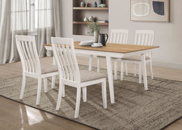 Nogales Rectangular Dining Table Set Coastal Grey