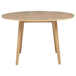 Andrews Round Wood Dining Room Table Set Light Ash