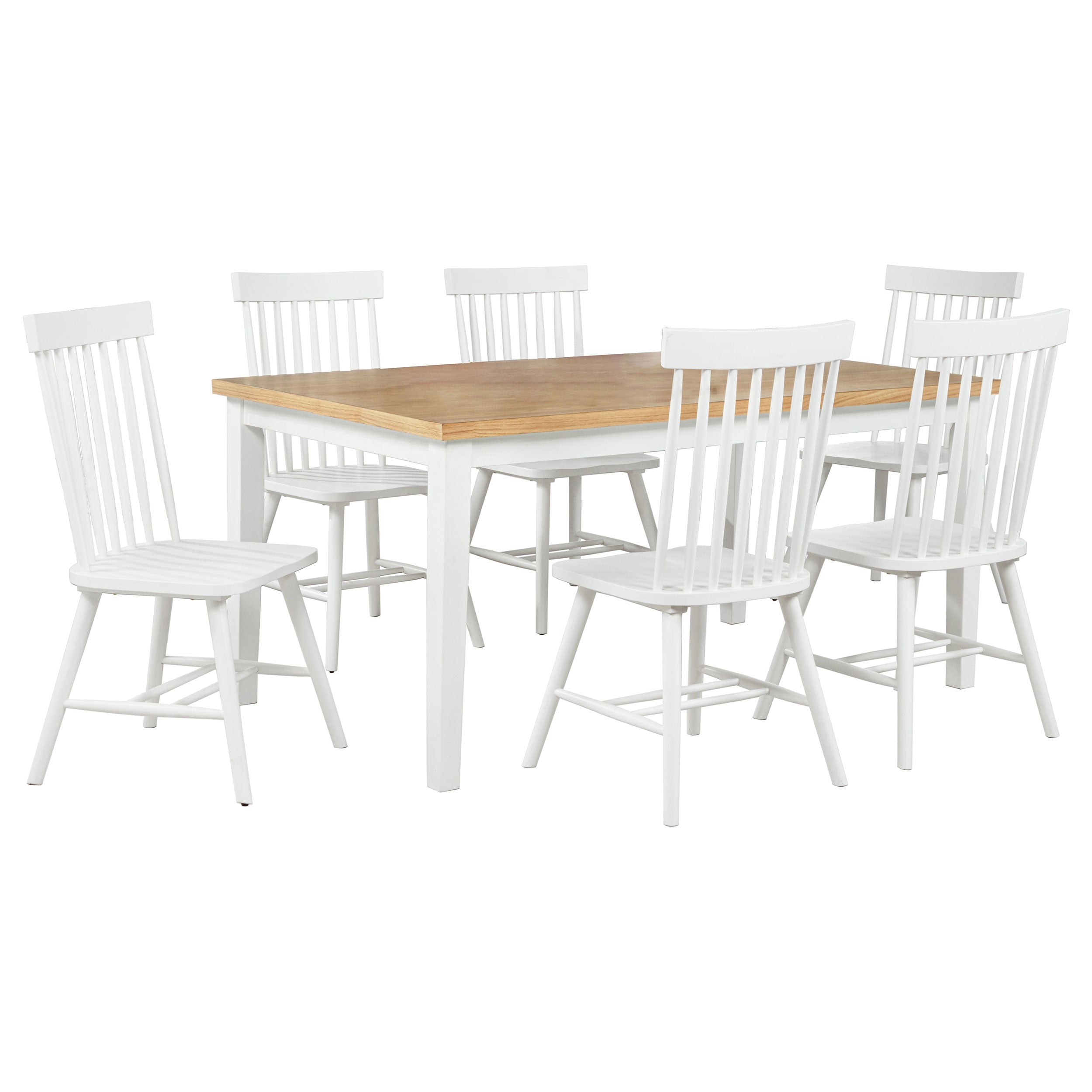 Andrews Round Wood Dining Room Table Set Light Ash