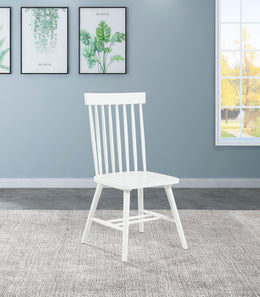 Andrews Windsor Spindle Dining Side Chair White (Set of 2)