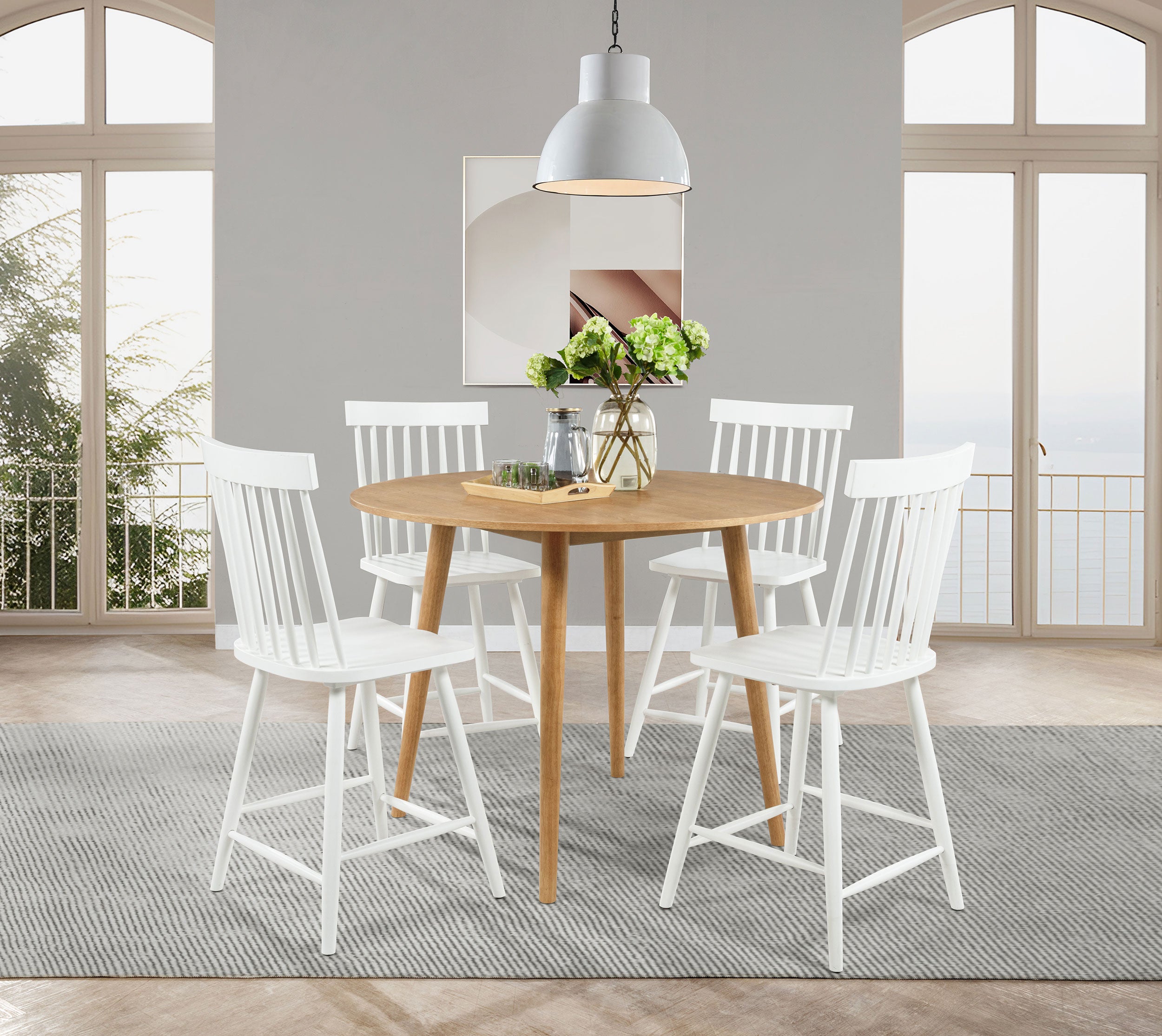 Andrews 5-piece Round Counter Height Dining Set