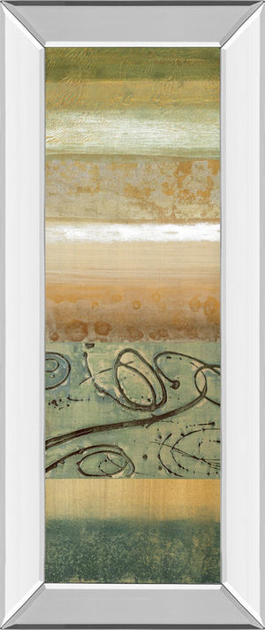 Mirrored Frame Bluemood I By Selina Werbelow 18X42 Mirror Frame Print