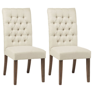 Douglas Upholstered Dining Side Chair Oatmeal (Set of 2)