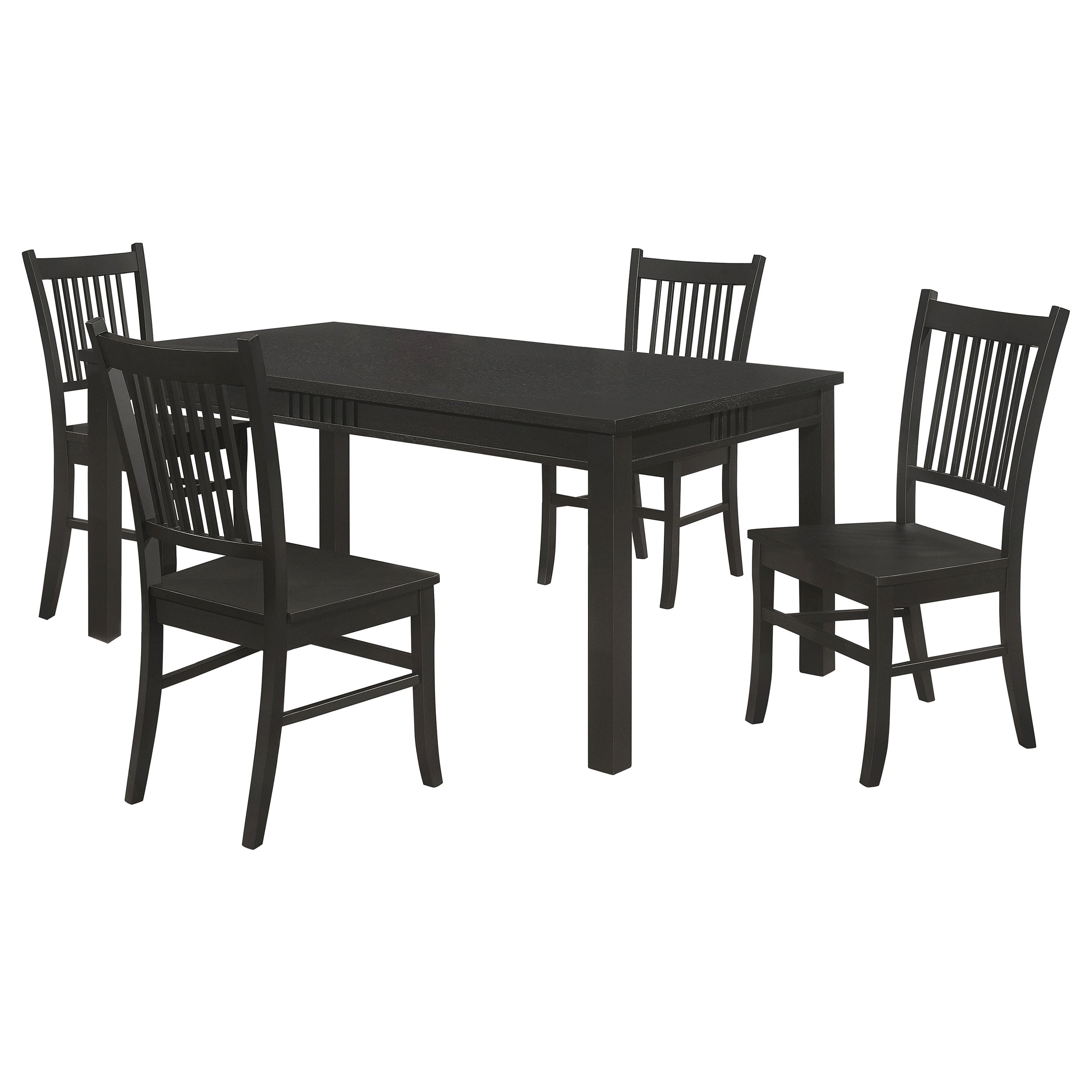 Marbrisa Rectangular Dining Table Set Matte Black