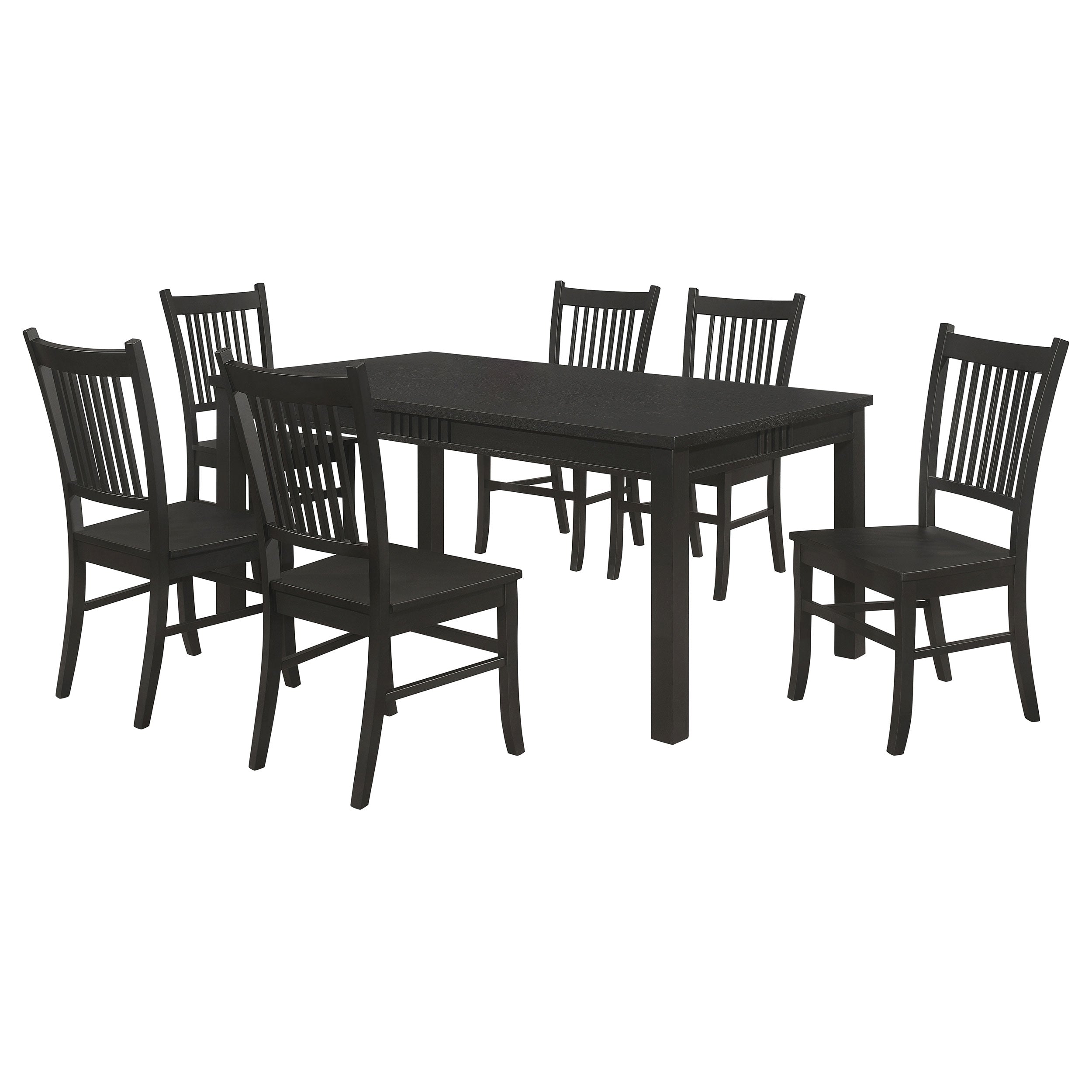 Marbrisa Rectangular Dining Table Set Matte Black