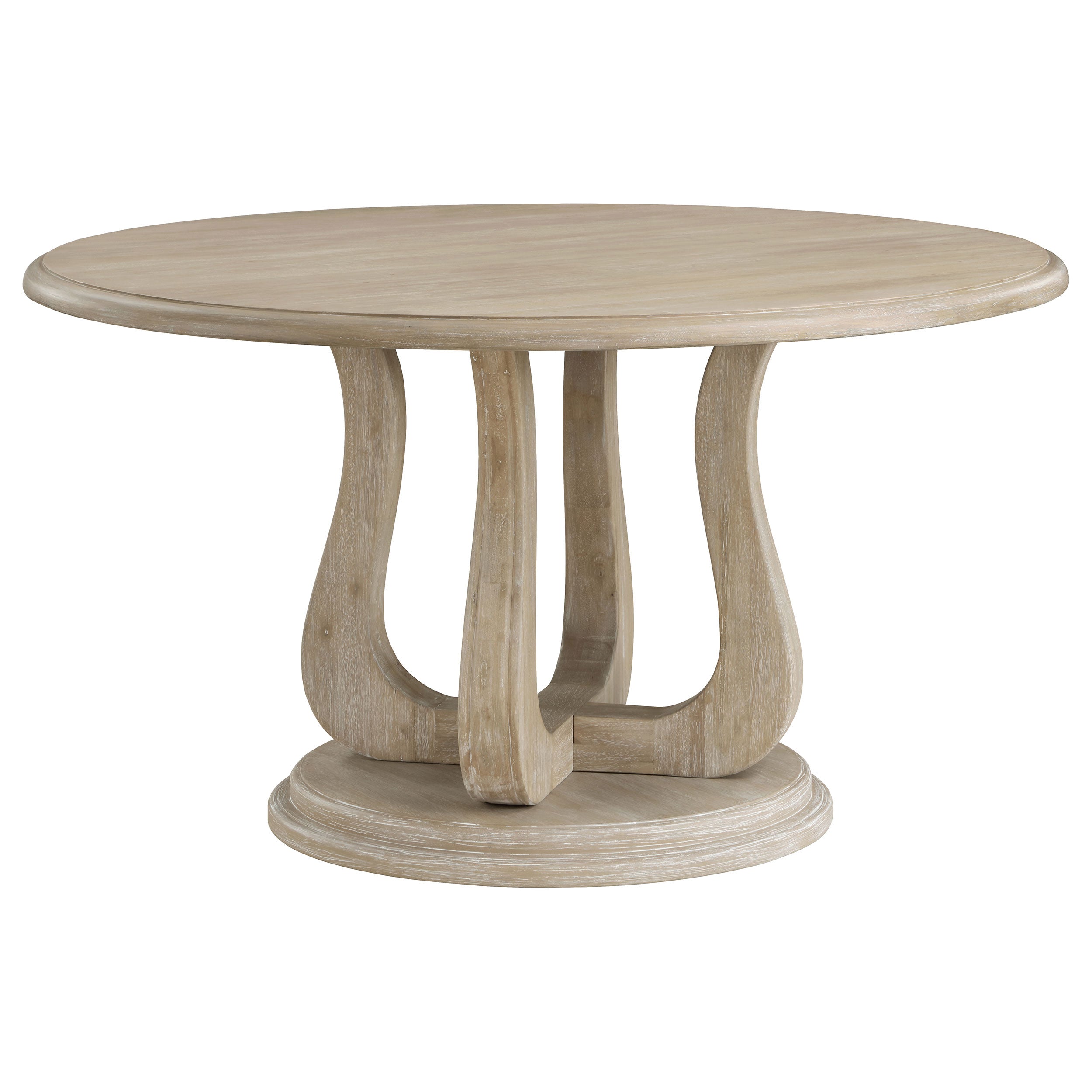 Trofello Round Dining Table Set White Washed