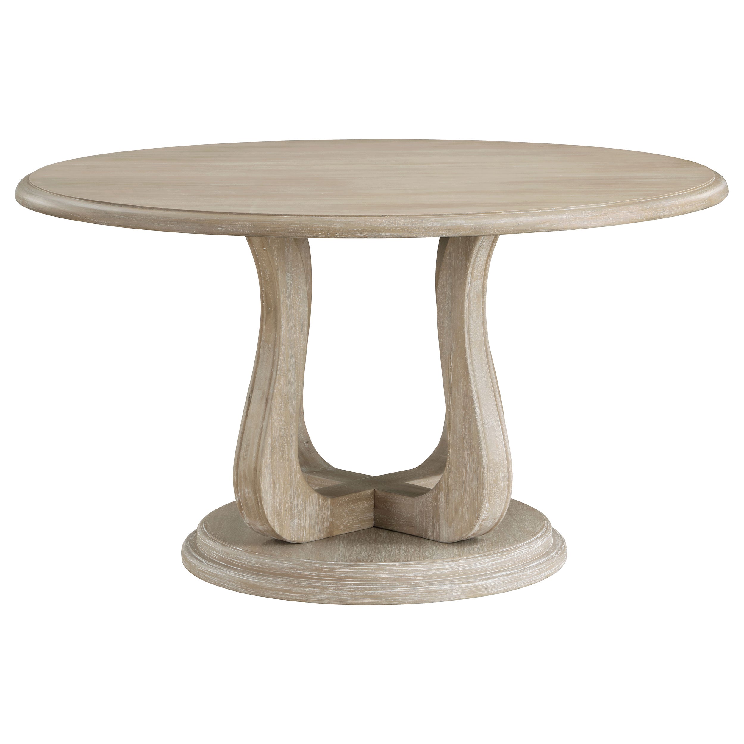 Trofello Round Dining Table Set White Washed