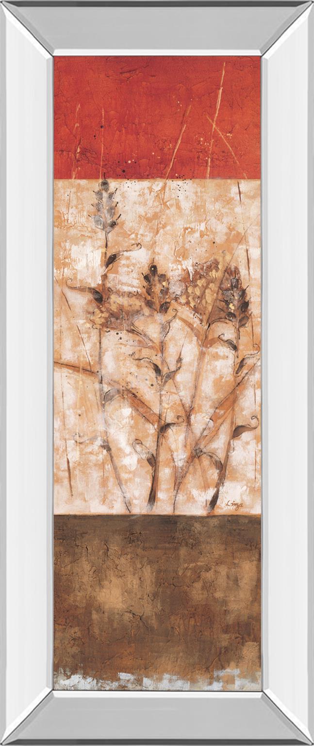 Mirrored Frame Fresco I By Loretta Linza 18X42 Mirror Frame Print