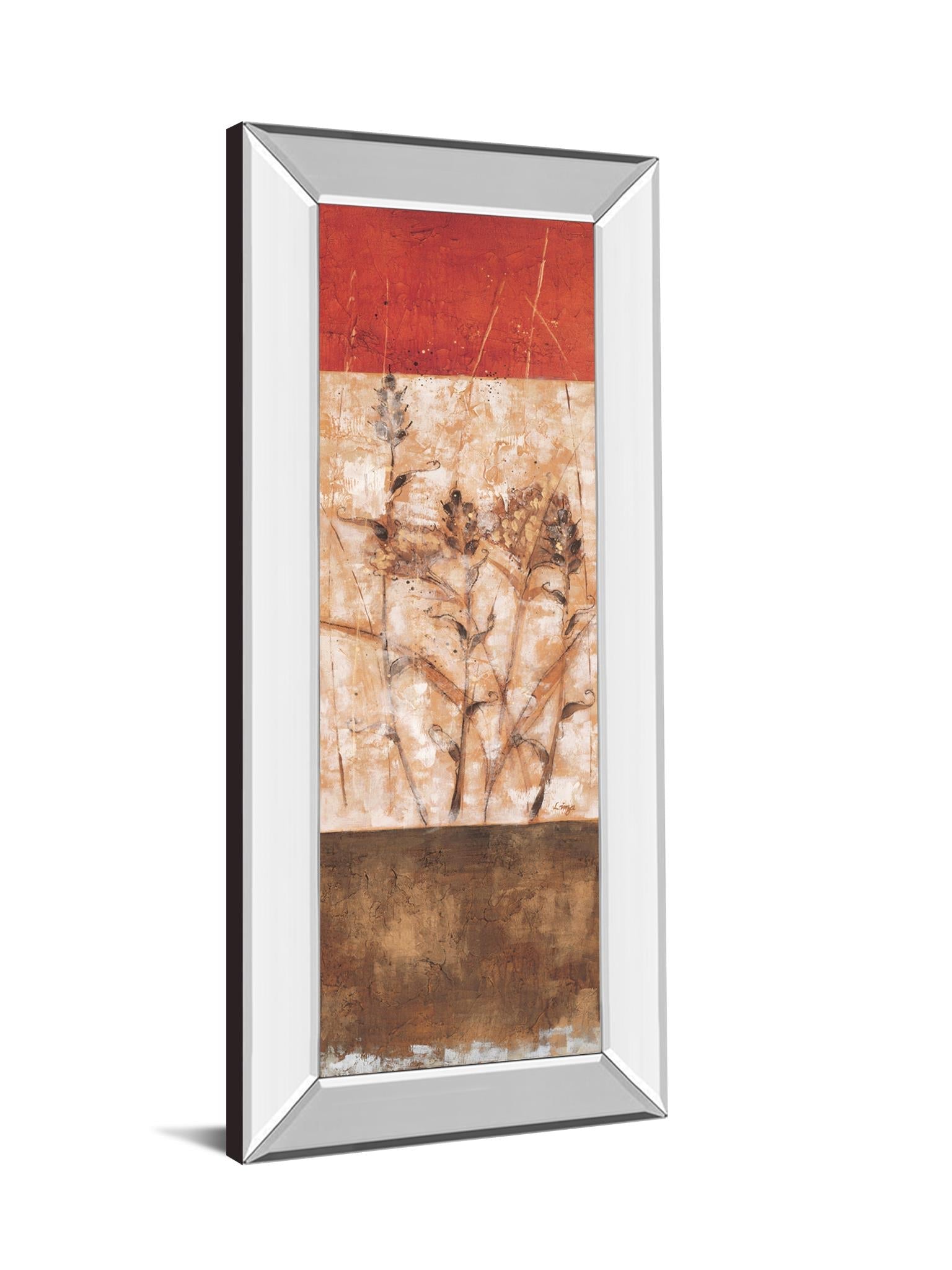 Mirrored Frame Fresco I By Loretta Linza 18X42 Mirror Frame Print
