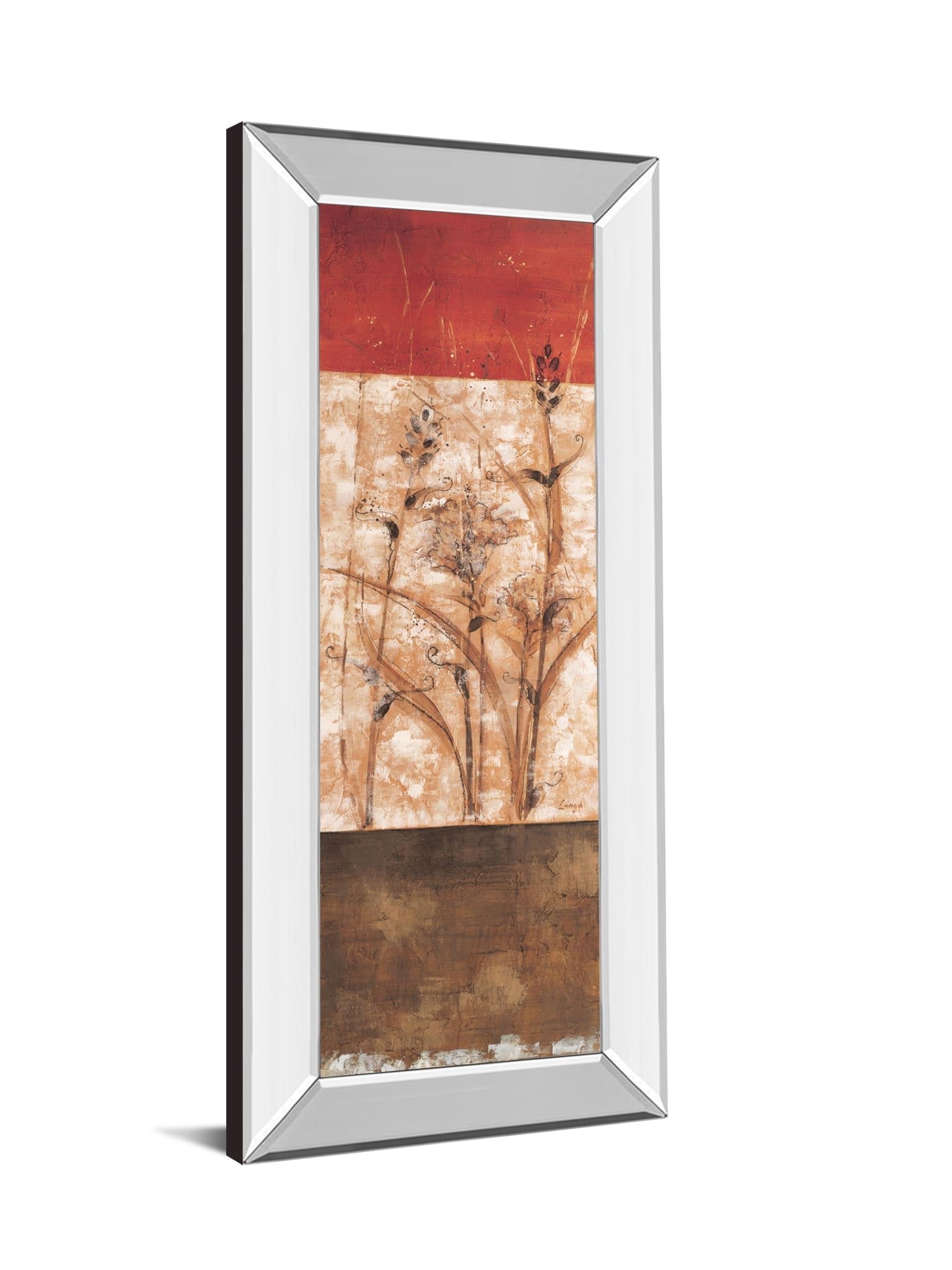 Mirrored Frame Fresco Ii By Loretta Linza 18X42 Mirror Frame Print